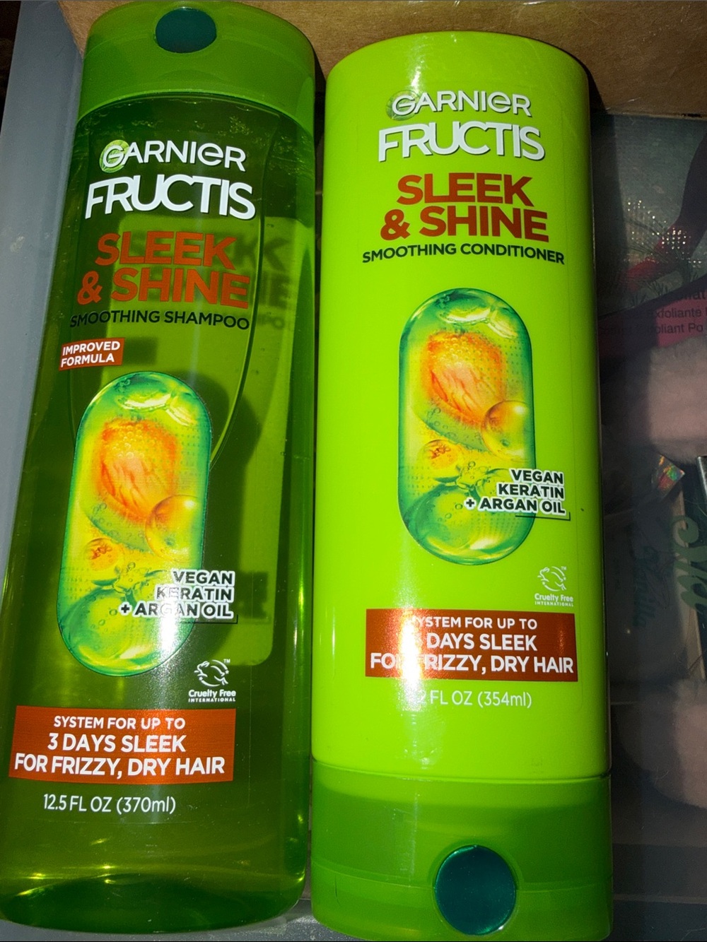 Garnier Fructis Sleek & Shine Vegan Keratin Shampoo & Conditioner